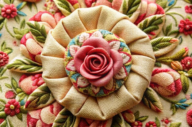 detal haftu kwiatowego